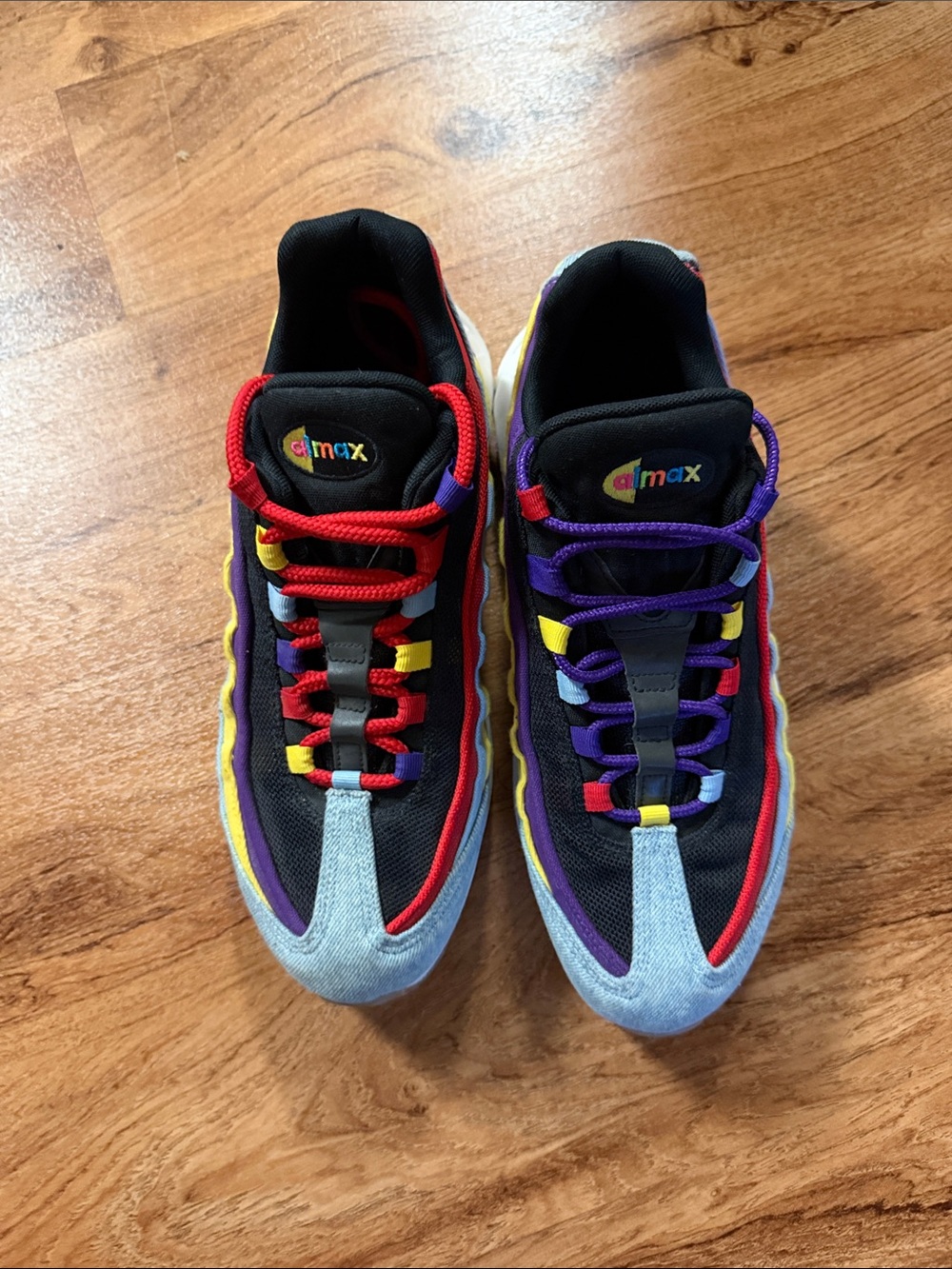 Nike Multicolor Men's Air Max Sneakers - Black, Red, Purple, Yellow, Light Blue